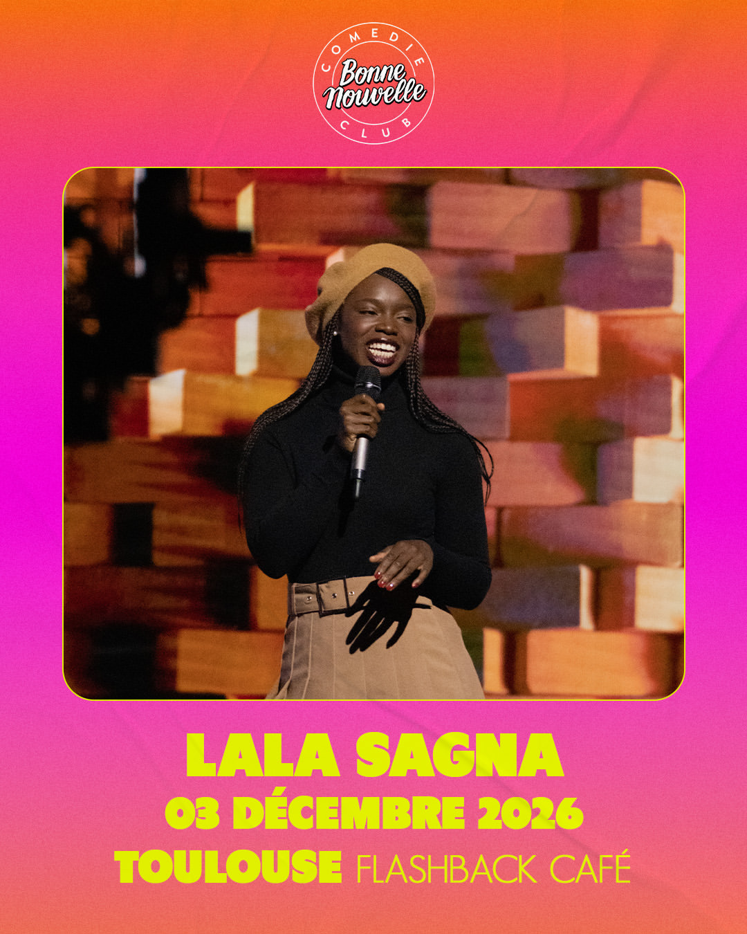 Place à @lavraielala sur la scène du @flashbackcafe.toulouse le ! Dans ce spectacle d’humour, Lala