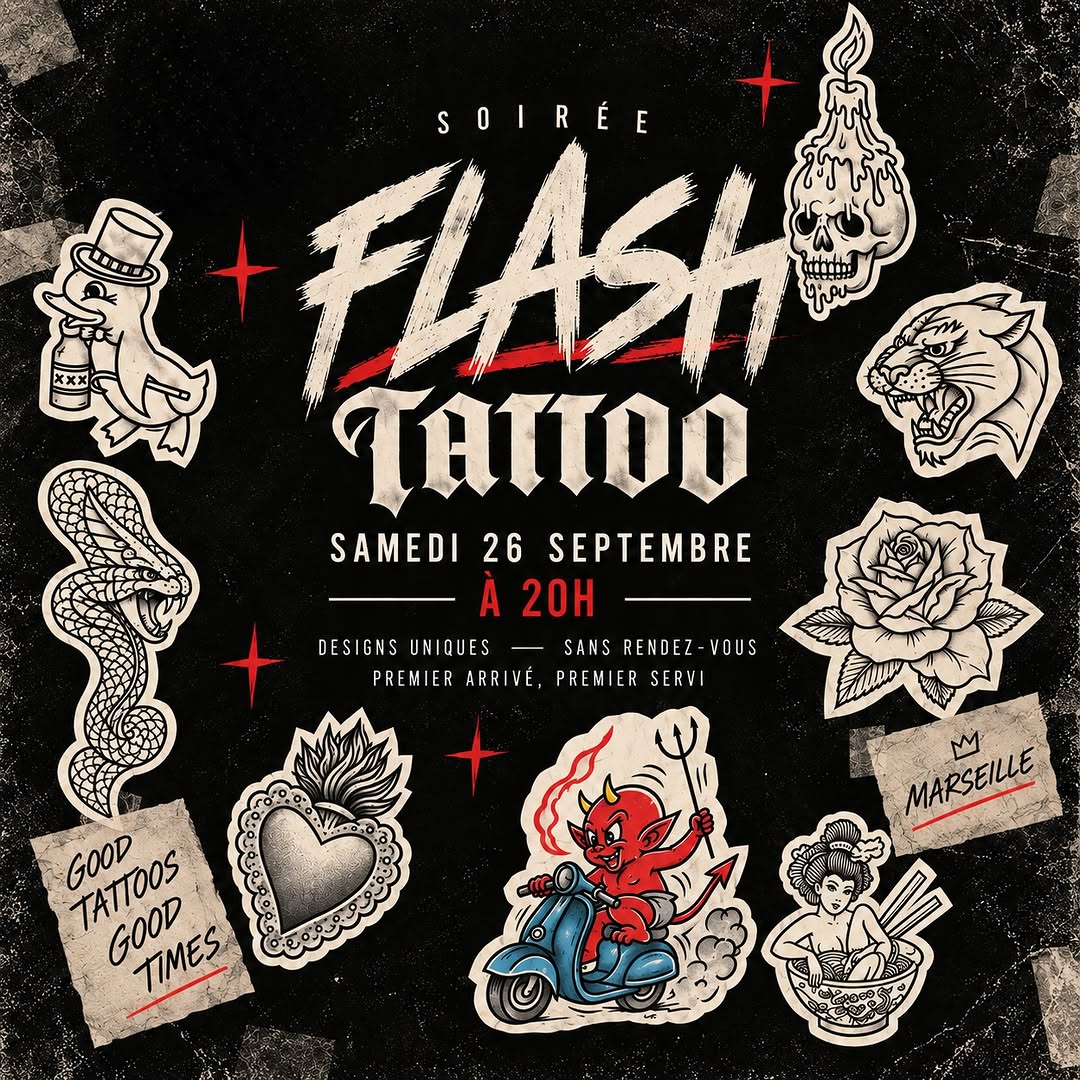 Flash Tattoo Night — Samedi 26 Septembre
