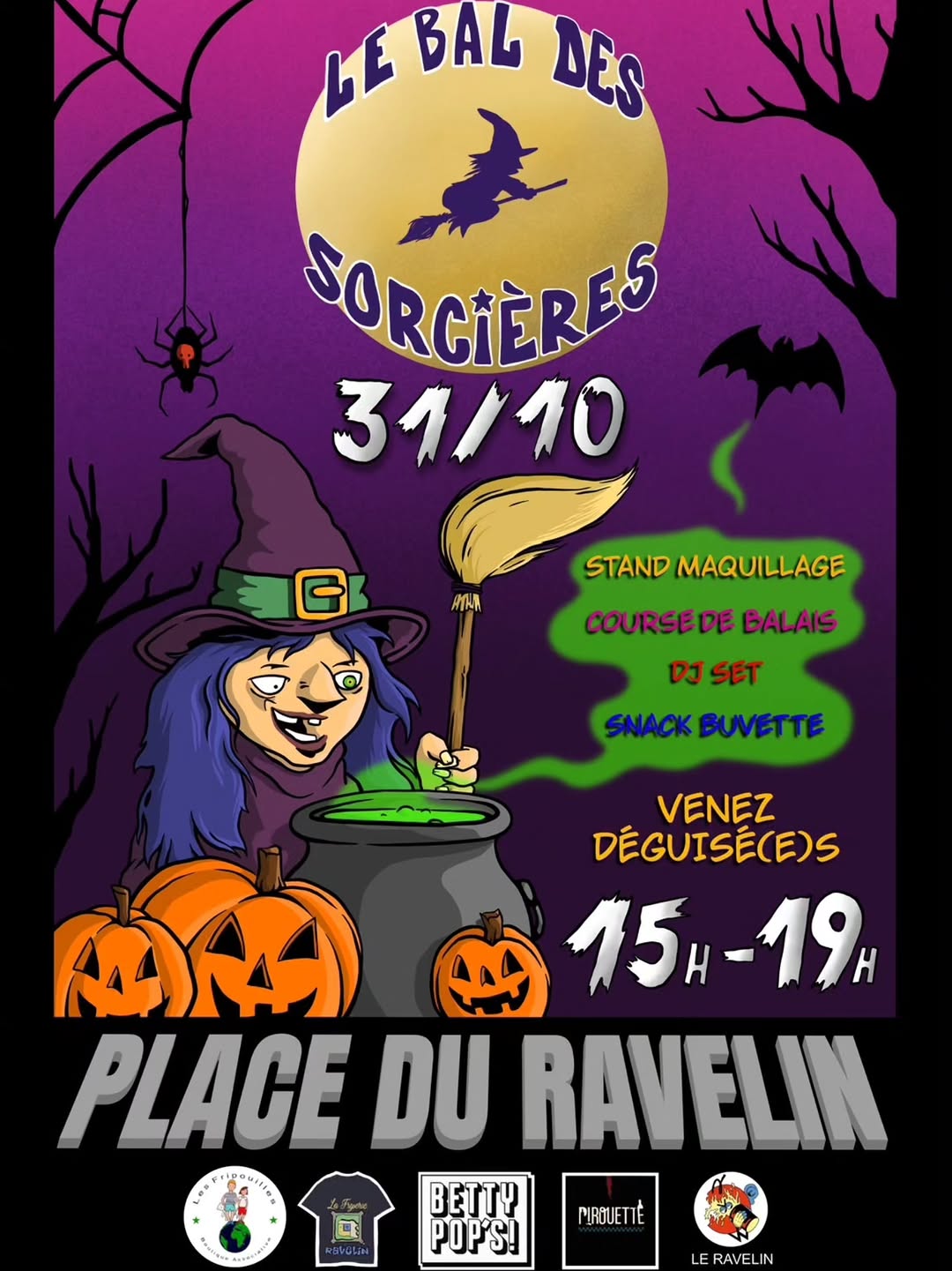 Samedi 31 Octobre, de 15h à 19h, viens nous voir Place du Ravelin pour Halloween ! Au programme