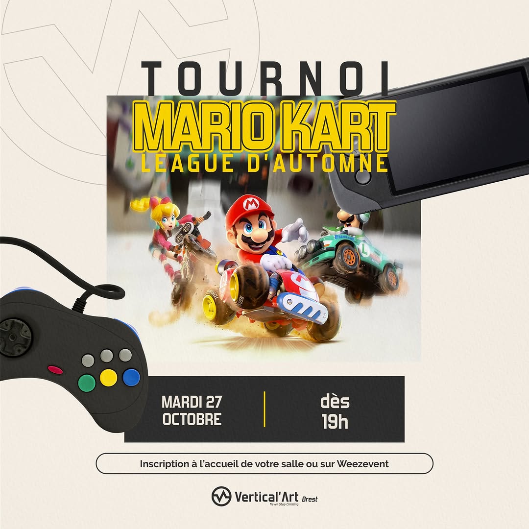 Tournoi Mario Kart chez Vertical’Art Brest 🎮