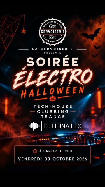🎃 Soirée Électro Halloween – la Cervoiserie 🎃