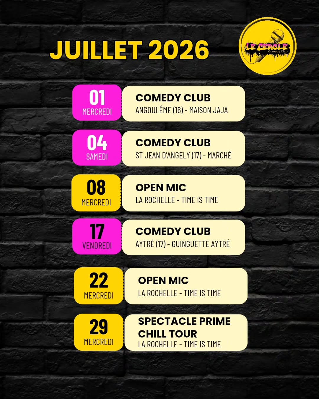 L’agenda est là ! 🟡