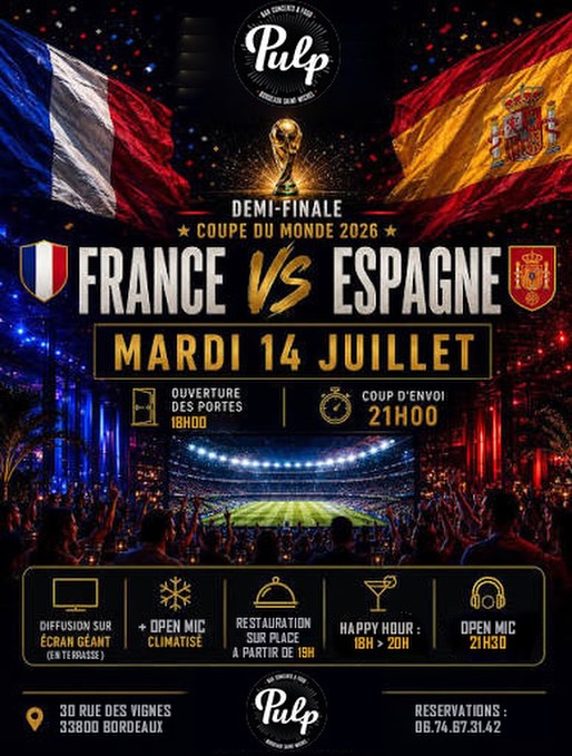 Diffusion du match (1/2 finale) :