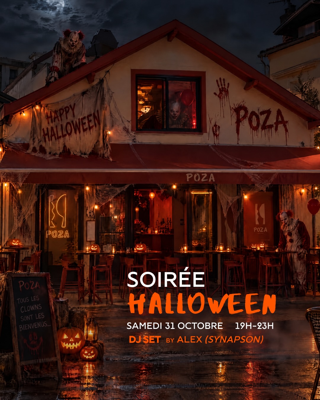 SOIRÉE HALLOWEEN — SPÉCIALE « clown qui fait peur 🫣 🤡 »