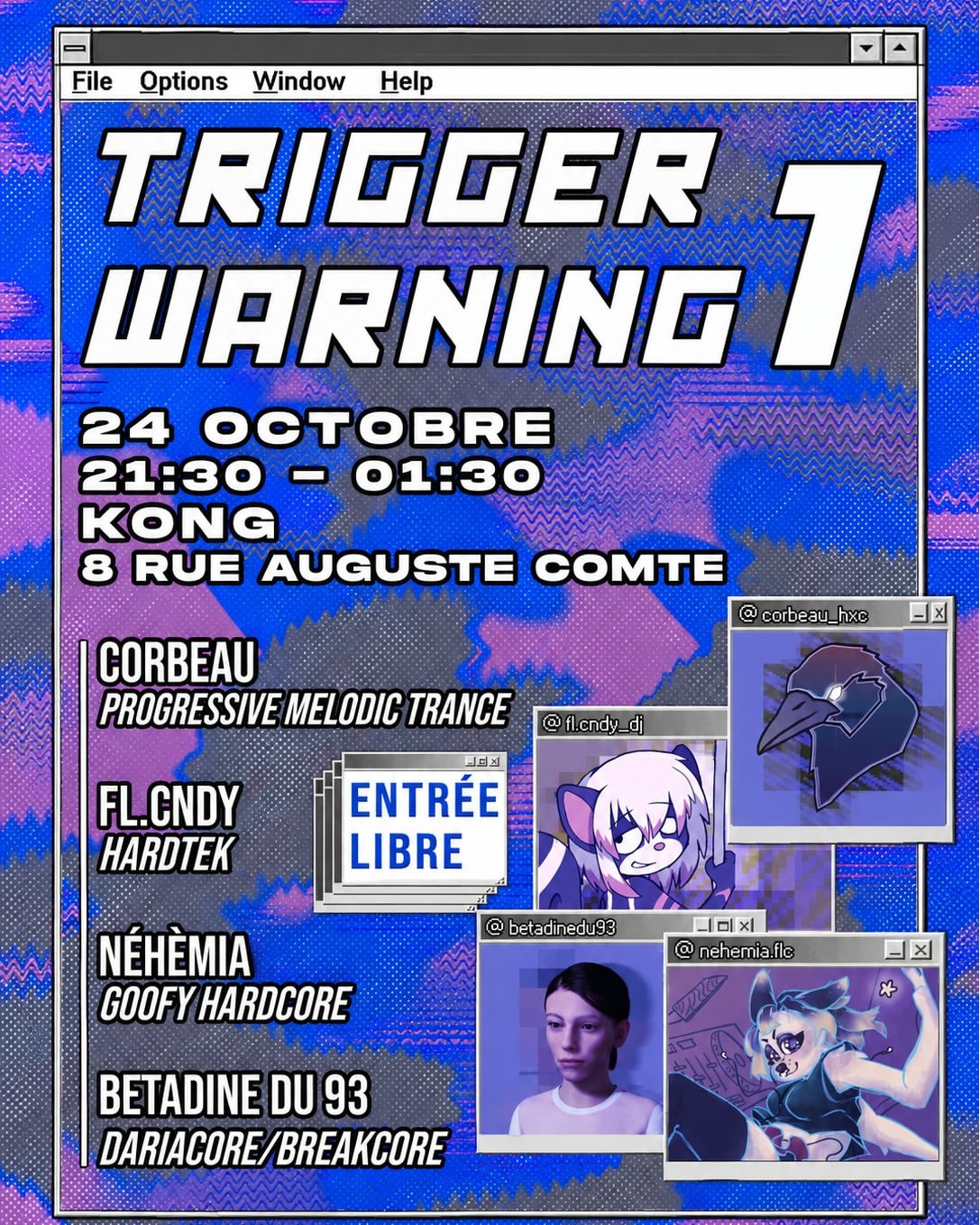 🌀 TRIGGER WARNING - une nouvelle soirée techno débarque au Kong !