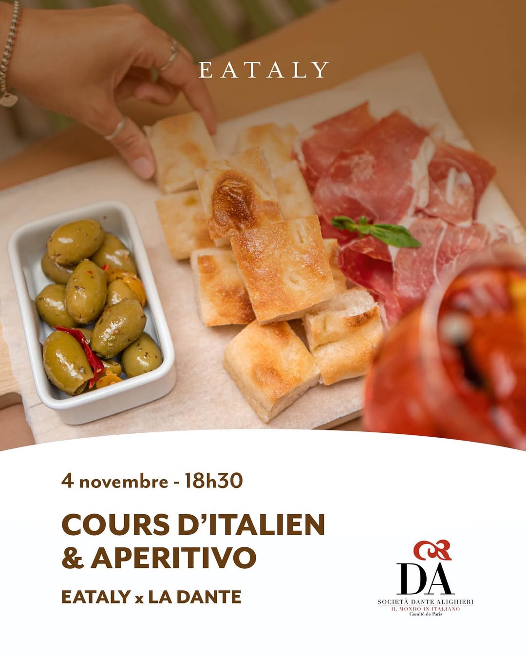 Une soirée entre langue italienne, culture et aperitivo !