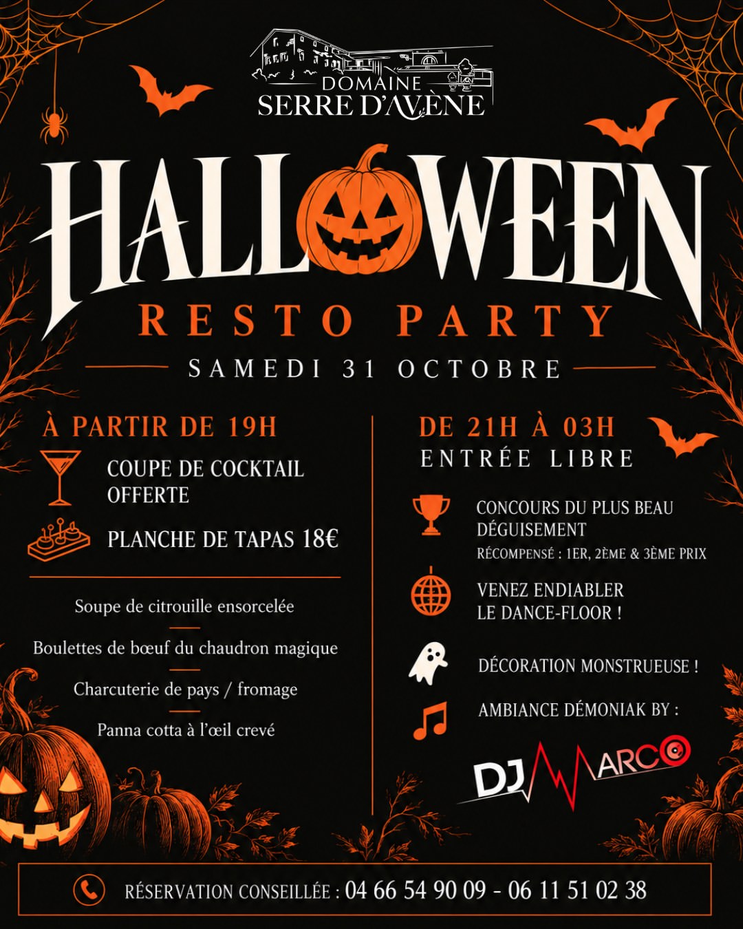 🎃 Halloween Party au Domaine du Serre D’avène ! 👻