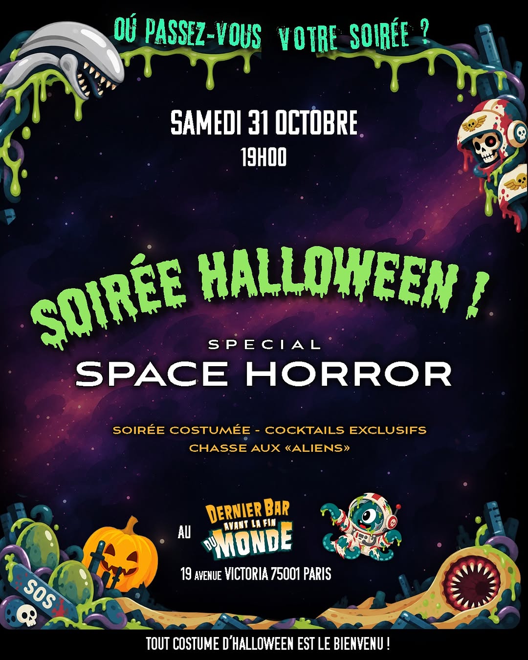🛸 Le samedi , le Dernier Bar Avant la Fin du Monde vous ouvre les portes de son vaisseau pour une n
