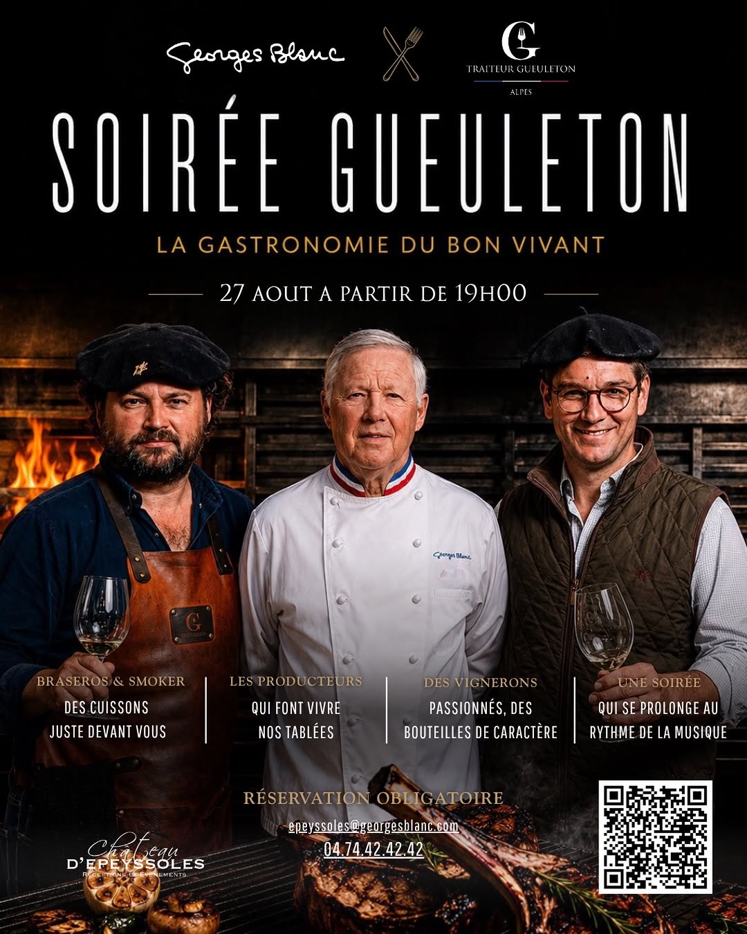 Le jeudi , la Maison Blanc et Gueuleton Alpes vous donnent rendez-vous au Château d’Epeyssoles pour
