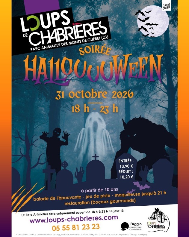 Soirée @ Parc Animalier des Monts de Guéret Les Loups de Chabrières