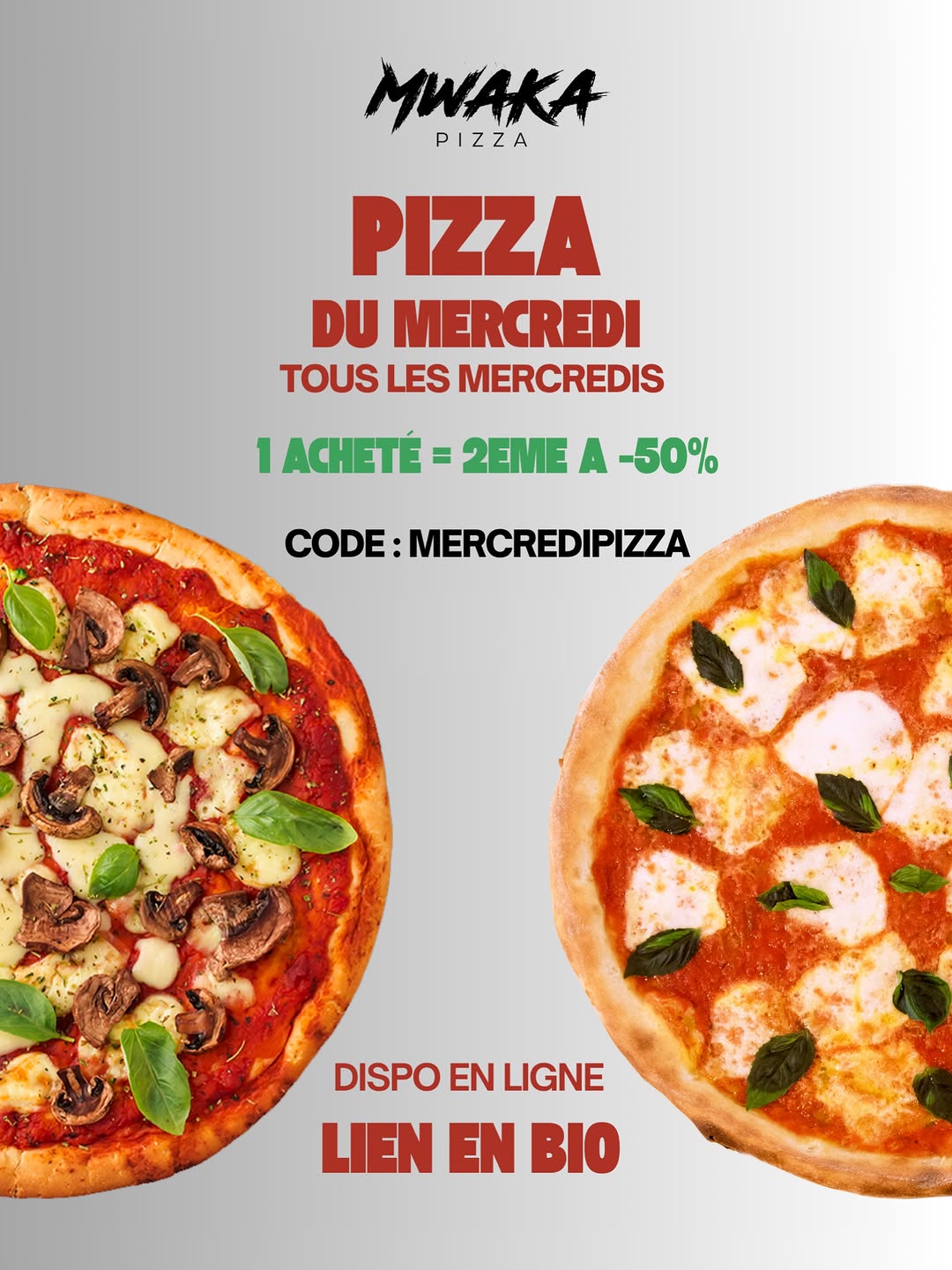Promotion Pizza Mercredi