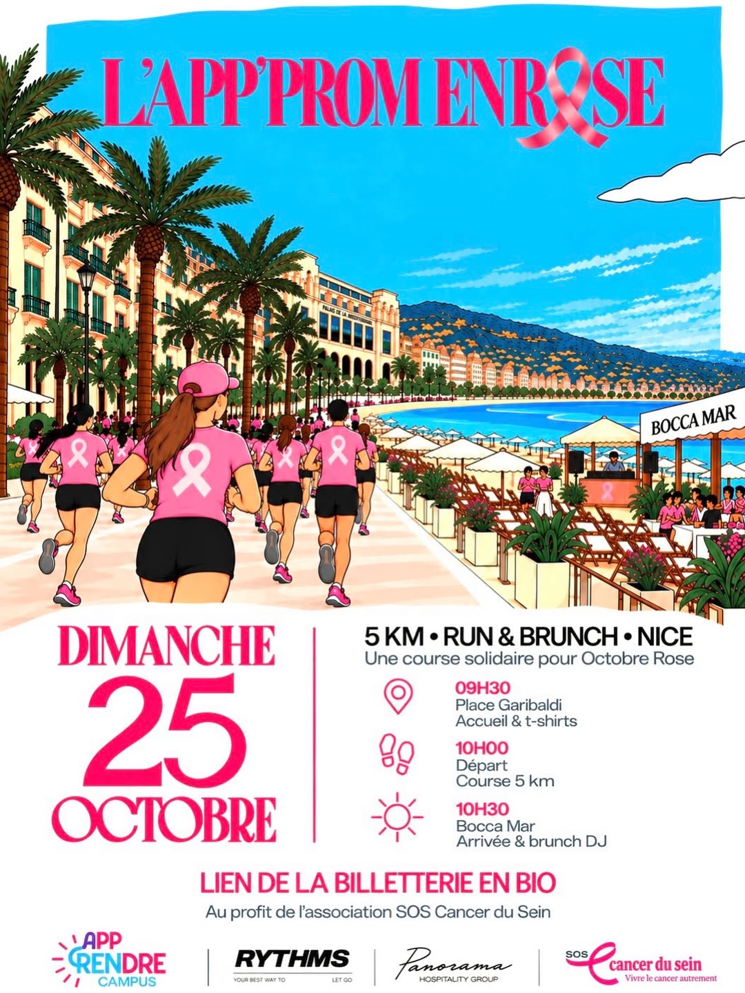 🎀 L’app’prom en Rose – Run & Brunch Solidaire