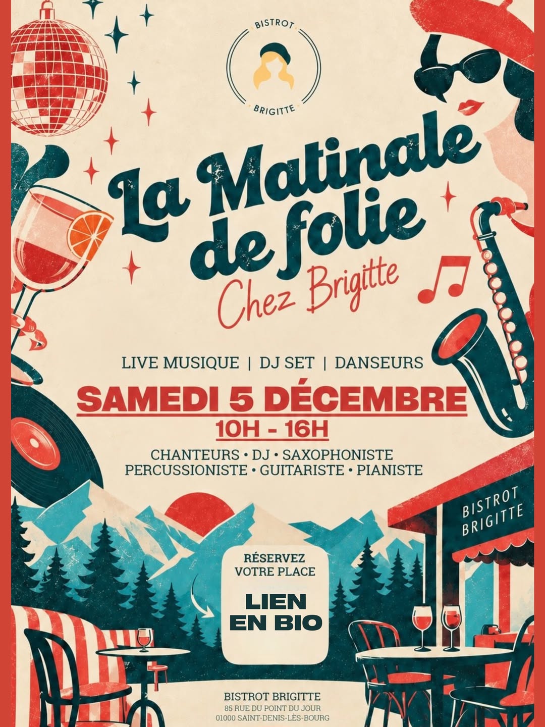 Le samedi , de 10h à 16h, le Bistrot Brigitte voit les choses en grand et vous prépare une Matinale