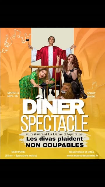 Dîner Spectacle Mardi 3 Novembre🎙
