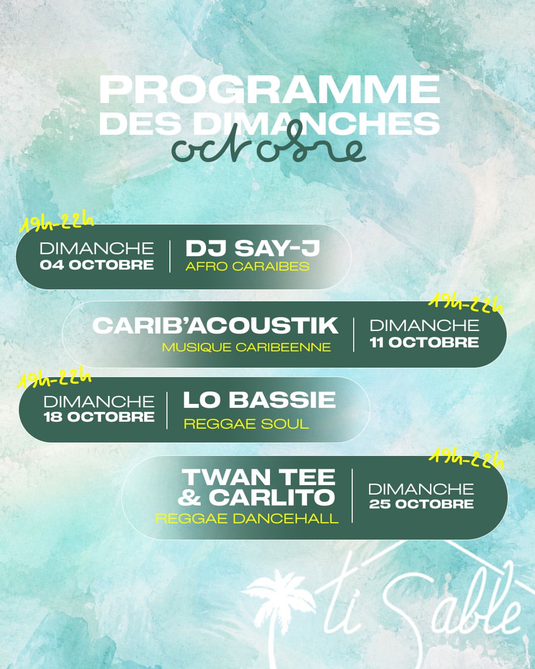 📅 Dimanche – Twan Tee & Carlito Reggae Dancehall