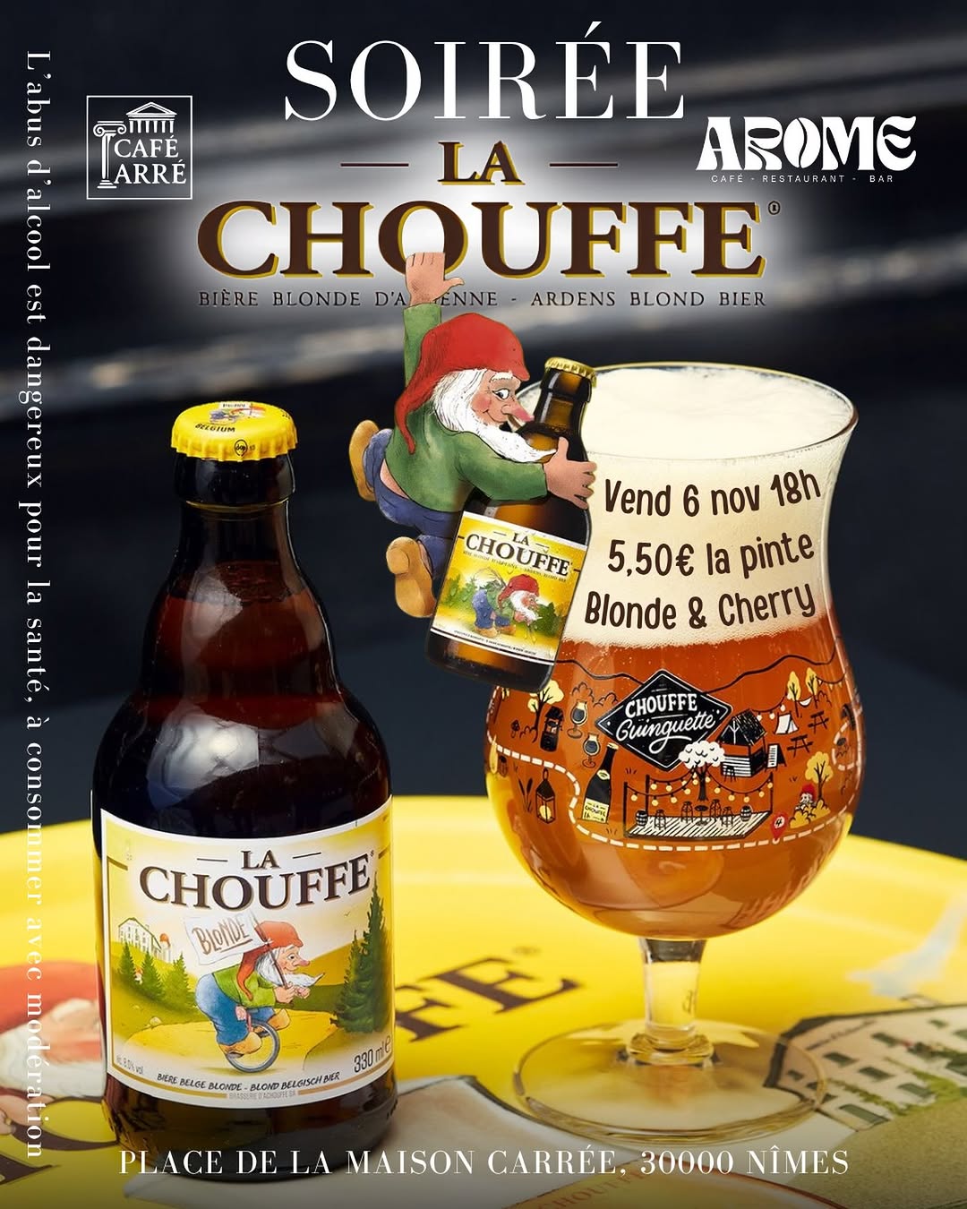 Ce vendredi dès 18h, l’Arome Café et le café carré vous donne rendez-vous pour une Soirée Spéciale