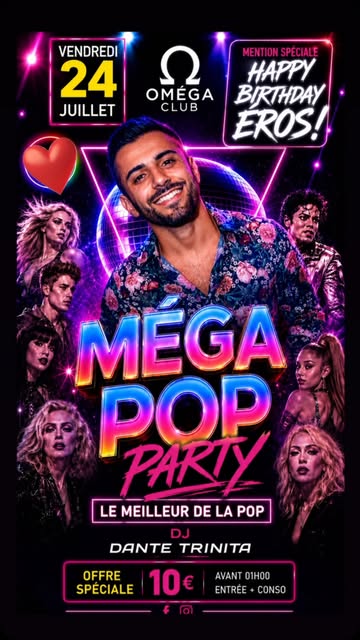 🌈 Méga Pop Party – Happy Birthday Éros ! 🌈