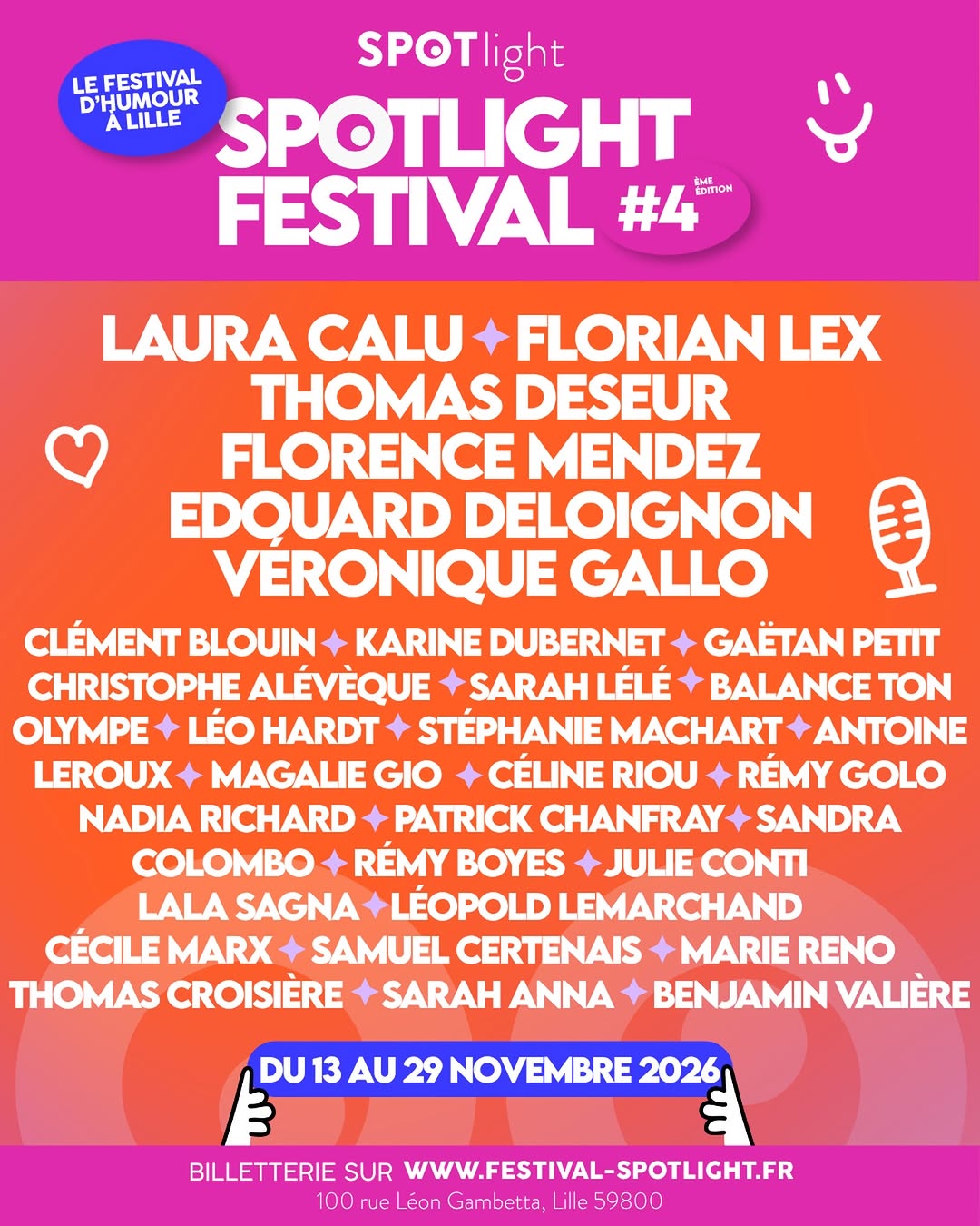 🧡l’affiche du Spotlight Festival 2026🧡