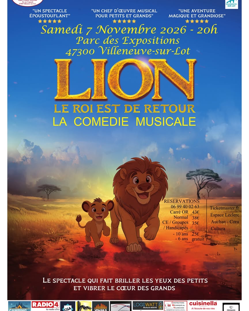 🦁 le Roi Lion en Comédie Musicale À Villeneuve-Sur-Lot !