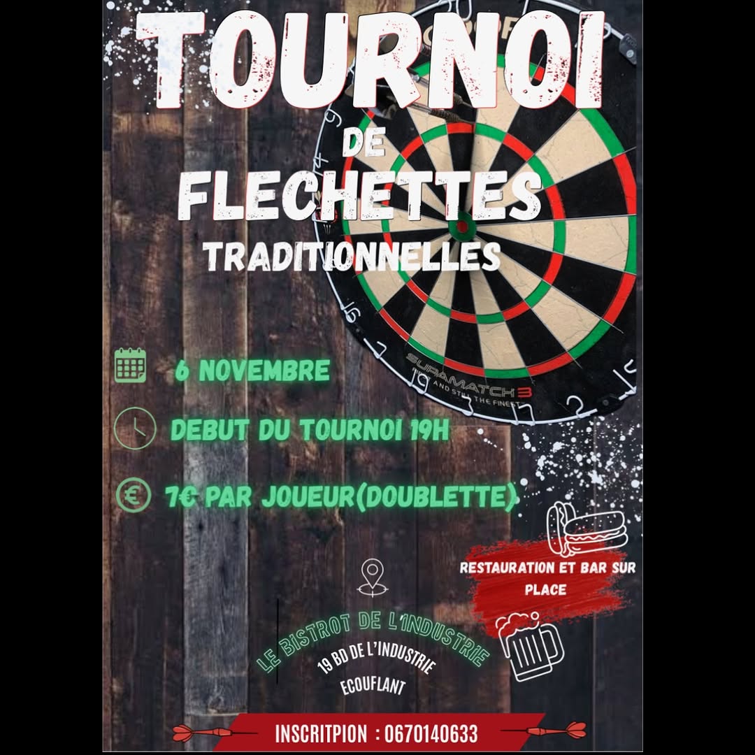 🎯 Tournoi de Fléchettes Traditionnelles ! 🎯