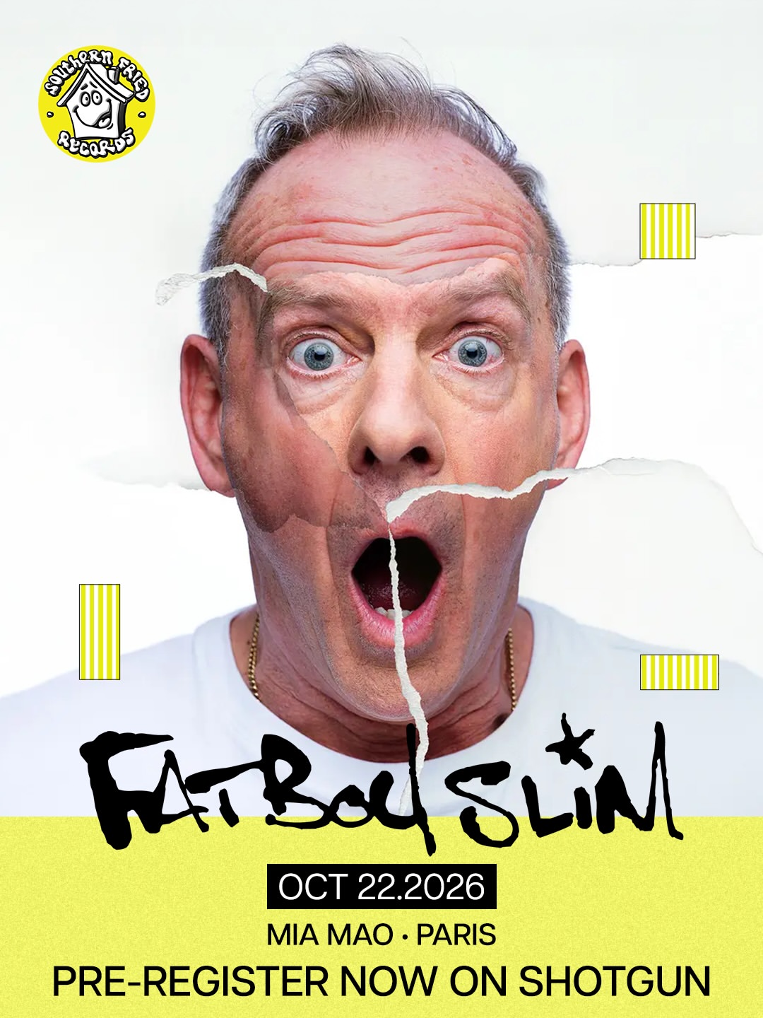 [CONCERT] Jeudi , Mia Mao accueille Fatboy Slim et Southern Fried Records, son mythique label, pour