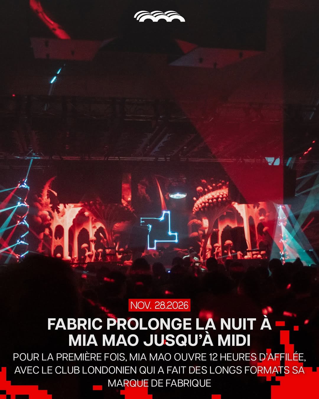 le mythique @fabriclondonofficial fera vibrer Mia Mao de minuit à midi