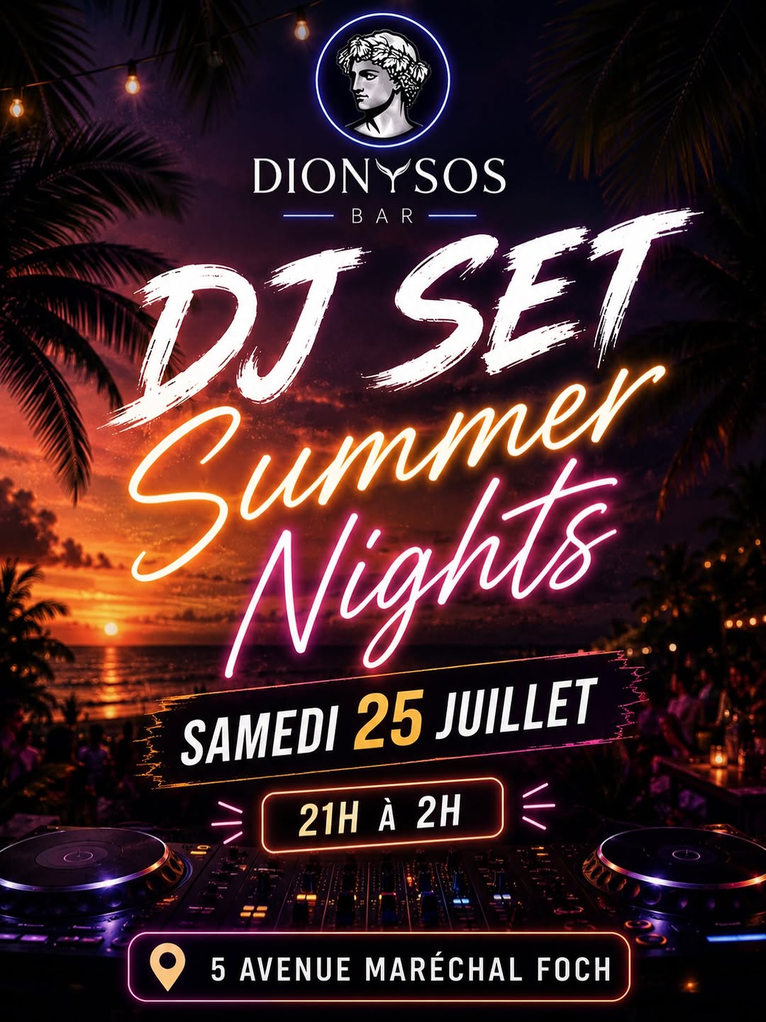 ☀🌴 Summer Nights au Dionysos 🌴☀