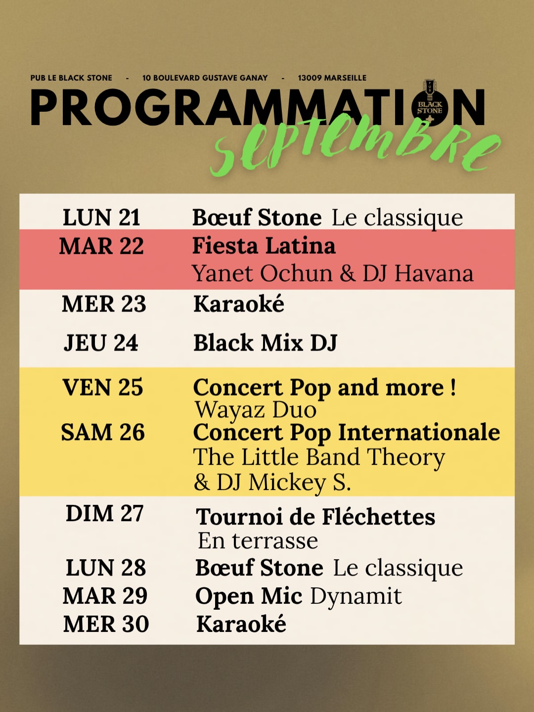 Bœuf Stone — jam et scène ouverte