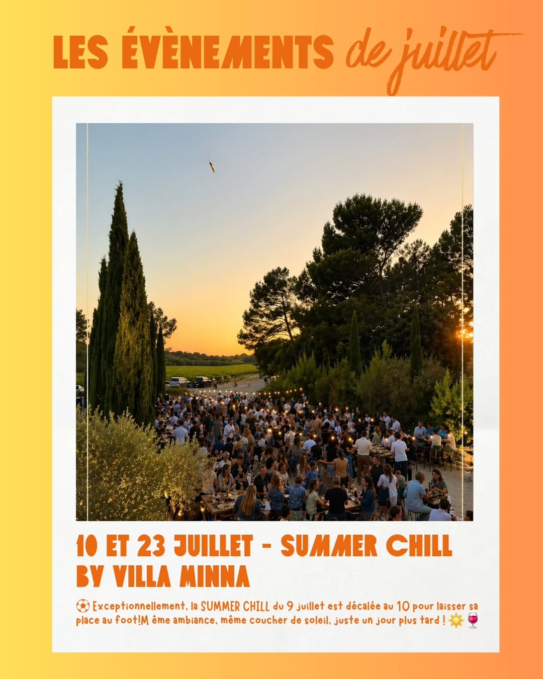 ☀ Dernière SUMMER CHILL de l'été ! 🍷