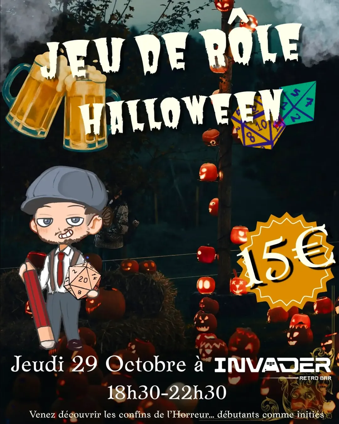 Pour la saison d’Halloween, viens retrouver une session. horrifique 👻 à