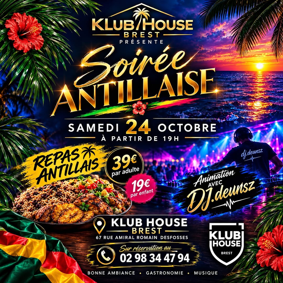 Le Klub House Brest vous embarque direction les Antilles 🌴