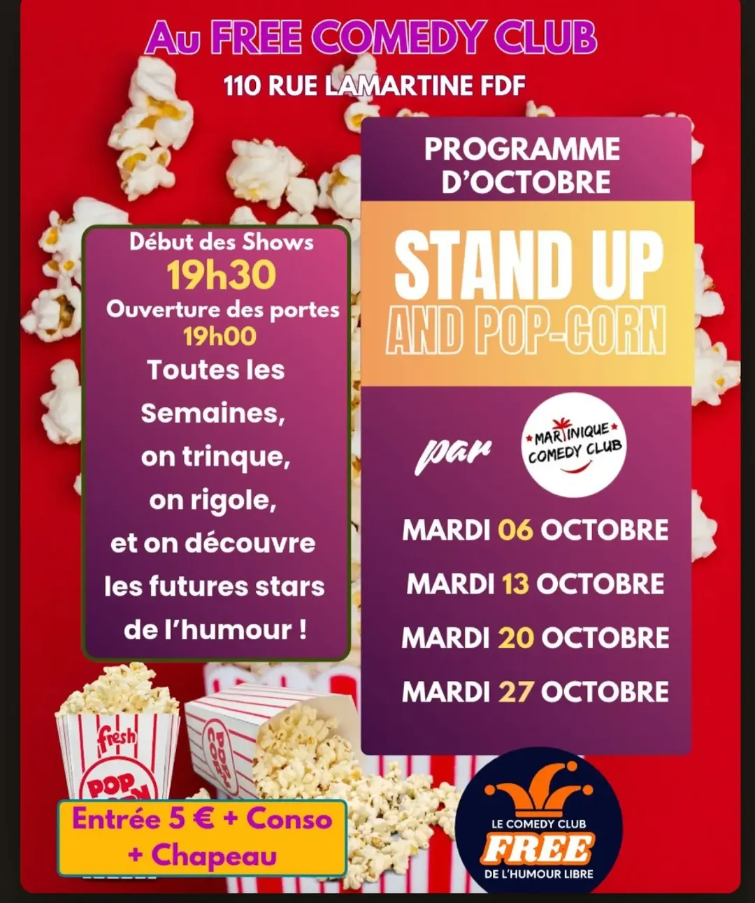 Spectacle avec freecomedyclub @ FREE COMEDY CLUB