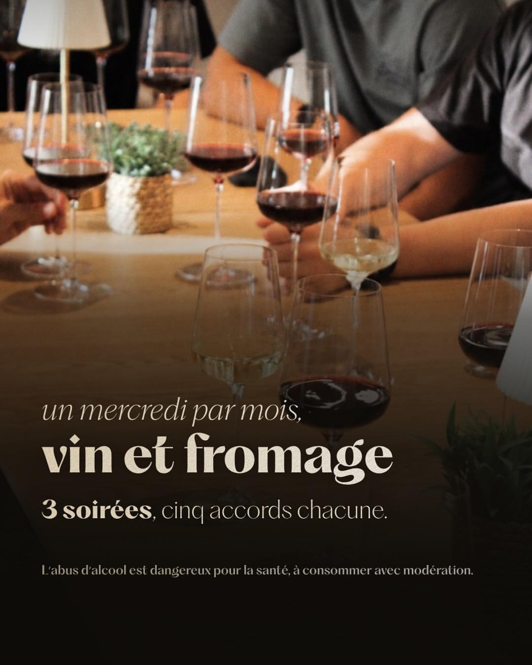 🍂 Vin et fromage, un mercredi par mois : trois soirées, cinq accords chacune