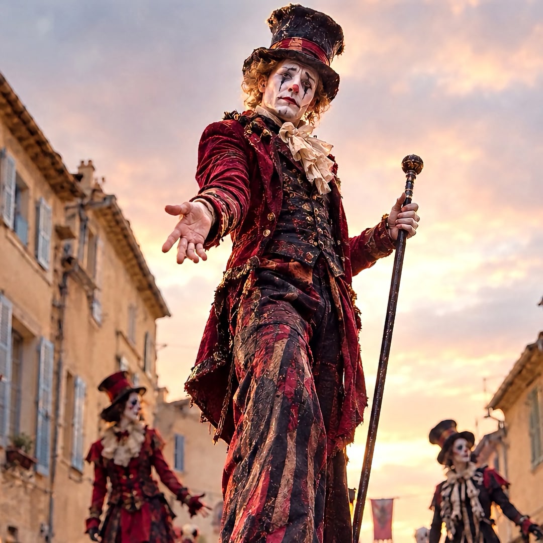 đ» Le Cirque des frayeurs sâinstalle dans les rues de Biot, samedi dĂšs 17 h, pour une soirĂ©e dâHall