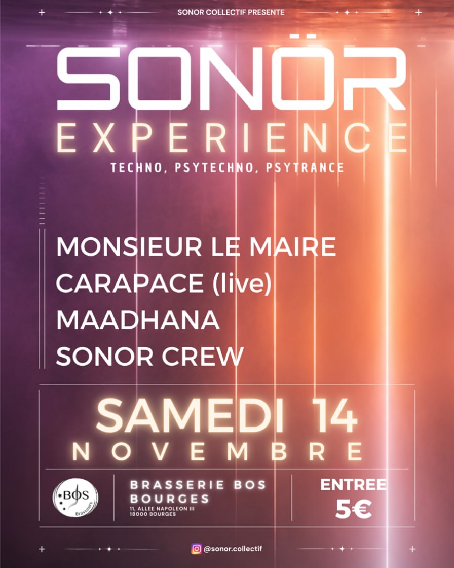 🌀 SONÖR EXPÉRIENCE — Première Édition