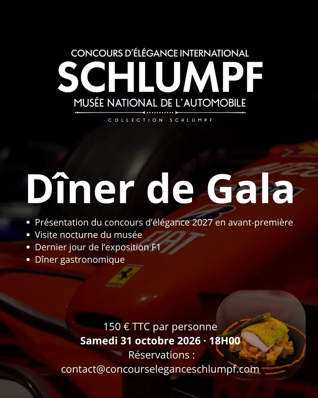 🏆 Dîner de présentation – Concours d’Élégance International Schlumpf 2027