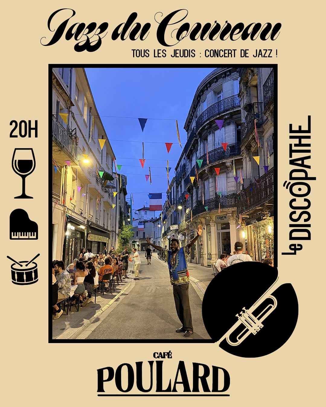 Concert Live Jazz avec cafe_poulard @ Le Discopathe