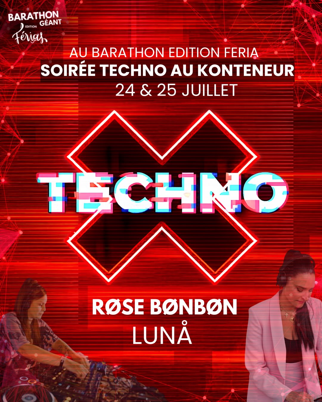 Soirée techno pendant le Barathon Édition Férias 🤍