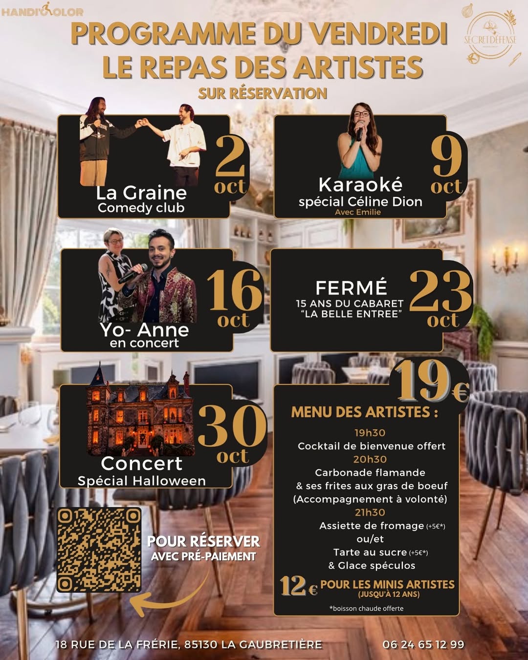 Le Vendredi à 19H30