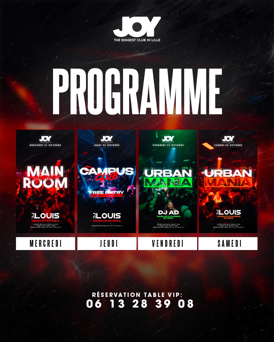 Le Programme de la Semaine au Joy ‍