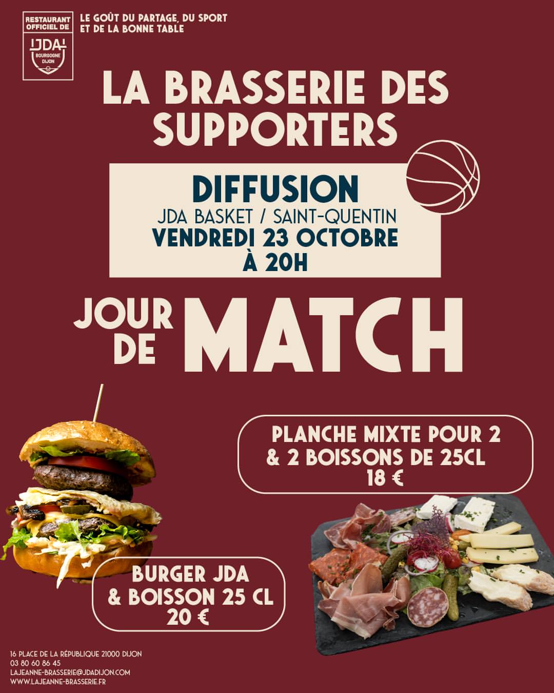 🏀 Les jours de match, ça se passe aussi à La Jeanne Brasserie🍔