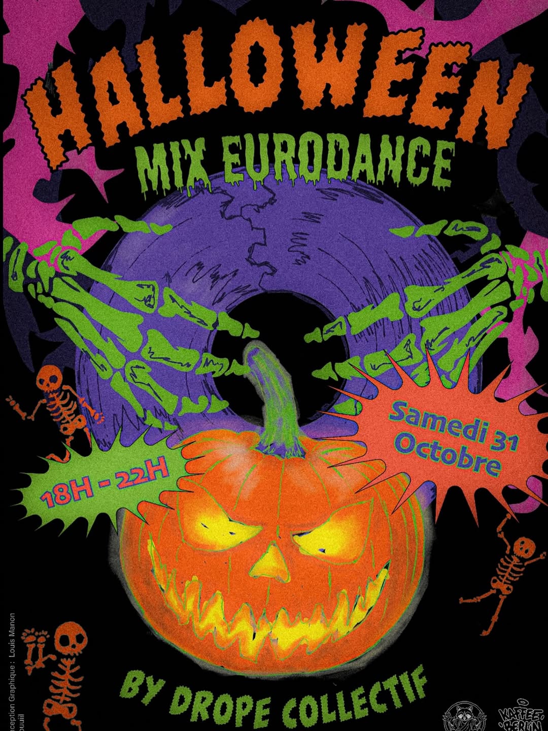 DJ Set Eurodance le samedi 31 octobre au Kaffee Berlin de Rive Gauche 🎃