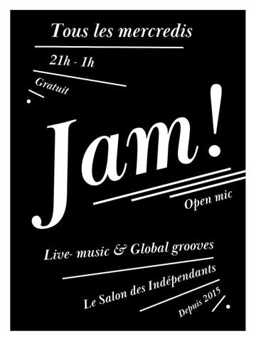 Tous les mercredis à 21h : 🎷La Jam du Salon + Open mic 🎷- Live music (Global grooves)