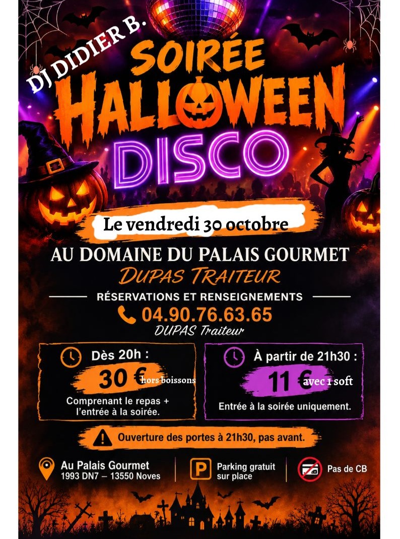 🎃👻 SOIRÉE HALLOWEEN DISCO – Une nuit d’enfer ! 👻🎃
