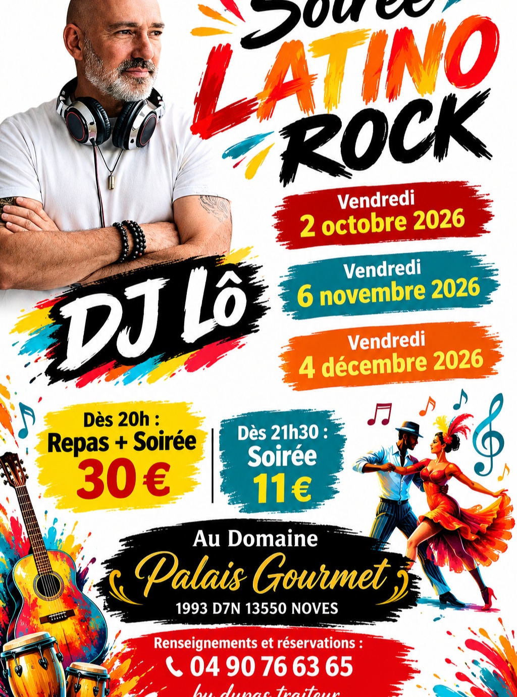 🍽️ Dès 20h : Repas + Soirée — 30 €