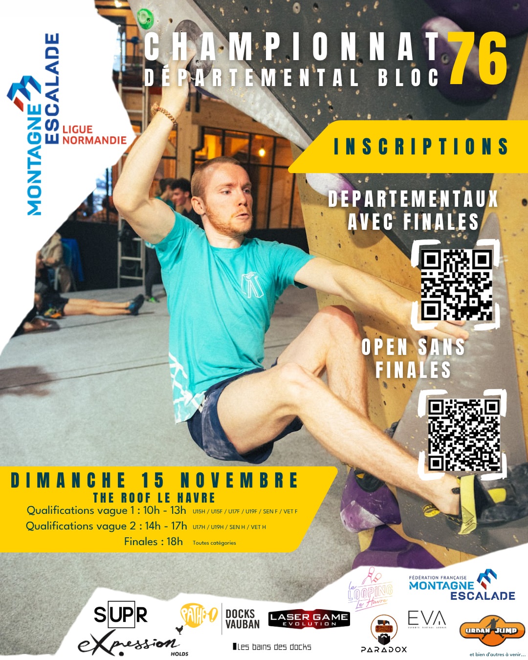 Le dimanche , The Roof Le Havre accueille une grosse journée de compétition 🧗♀🧗♂