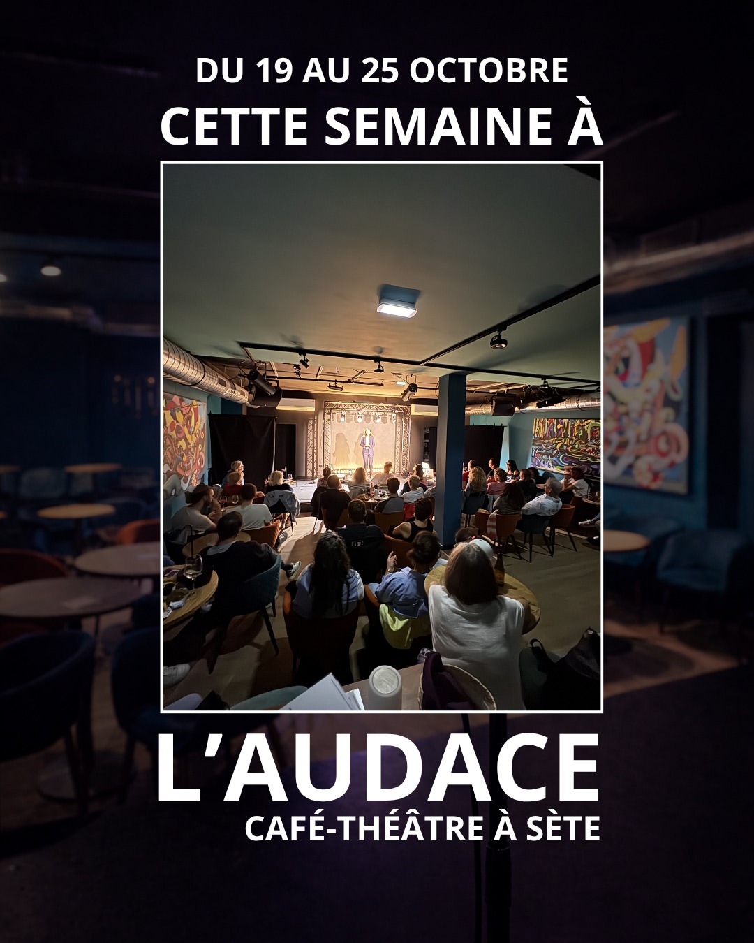 🎭 Du mercredi 21 au samedi à 21h, nous avons le plaisir d’accueillir Gustave Parking pour quatre r