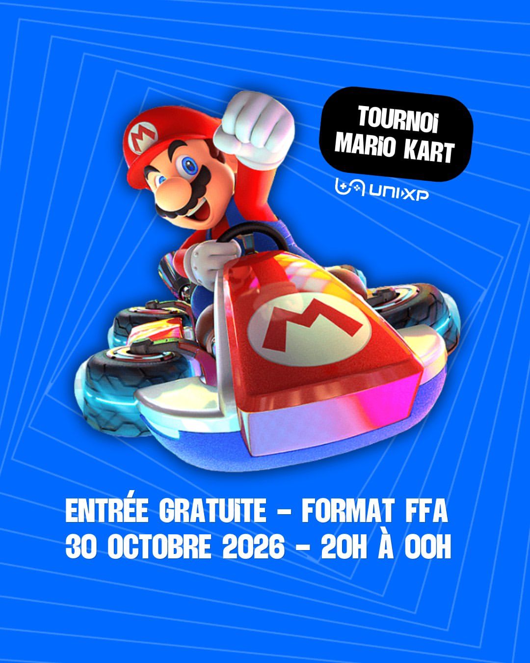 🏁 Le tournoi Mario Kart 8 Deluxe fait son grand retour chez UNI-XP !