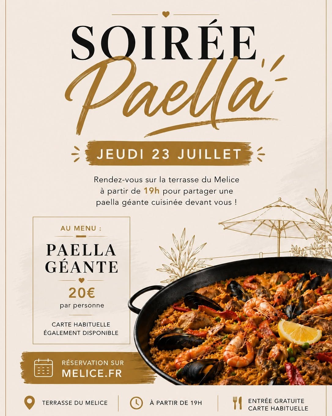 Soirée Paella Géante – jeudi
