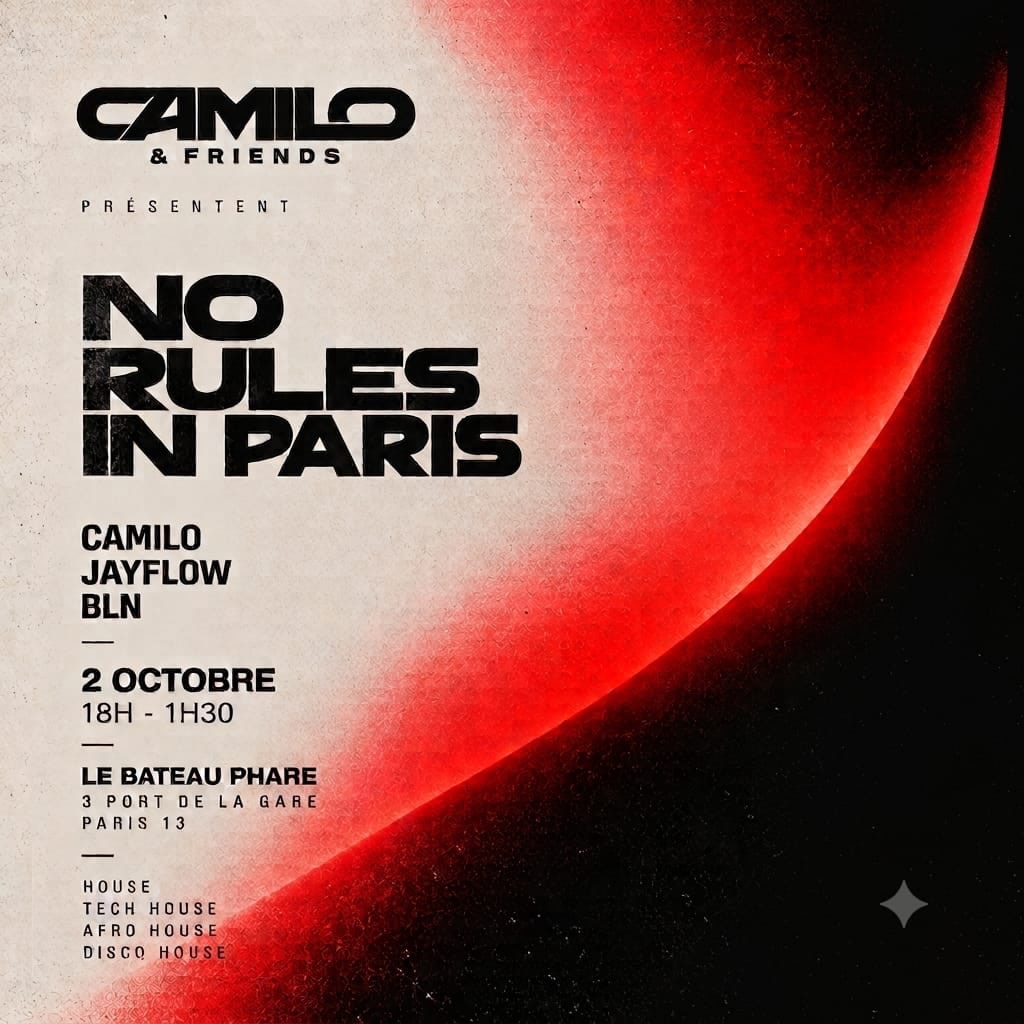NO RULES IN PARIS by Camilo & Friends revient pour sa 4e édition a @le_bateau_phare ! 🛳